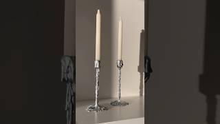 Hot Glue Gun DIY Silver Candle Holders Under $5 #shorts