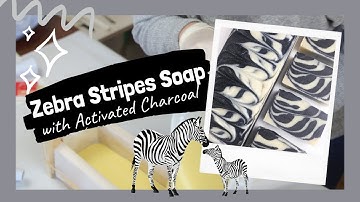How I make African ZEBRA STRIPES Soap/with activated charcoal & tea tree essential oil/ soap making