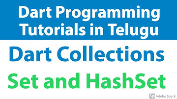 #41 - Dart Collections :  Set and HashSet | Dart Programming Tutorials for flutter in telugu