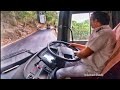 VOLVO BUS AMAZING DRIVING IN HAIRPIN BEND GHAT ROAD😯- KSRTC VOLVO B8R DESCENDING WAYANAD GHAT#VOLVO!