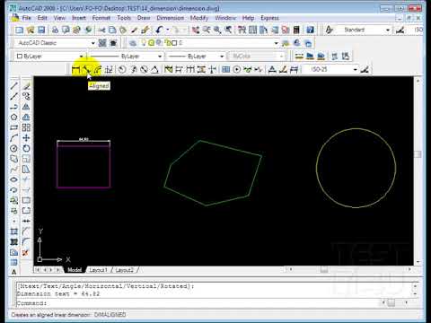 AutoCad - Προσθήκη διαστάσεων με πληκτρολόγηση, βελτιστοποίηση