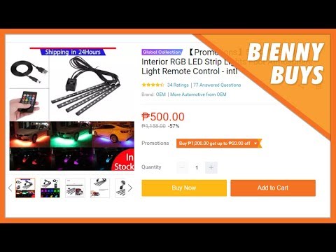 Bienny Buys | Car Interior RGB LED Strip Lights with Remote Control Review