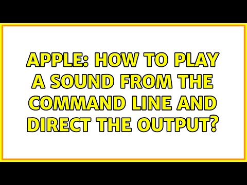 Apple: How to play a sound from the command line AND direct the output?