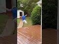 DIY wasp nest removal 😂🐝🤦                            🎥: Hannah Mangum via ViralHog