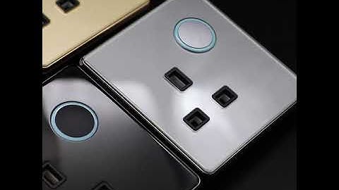 Tempered Glass  Round Push Button Design With Led Light Electrical Switch For Household