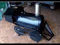 Home-made stove turned into a steam locomotive. (American version russian potbelly stove)