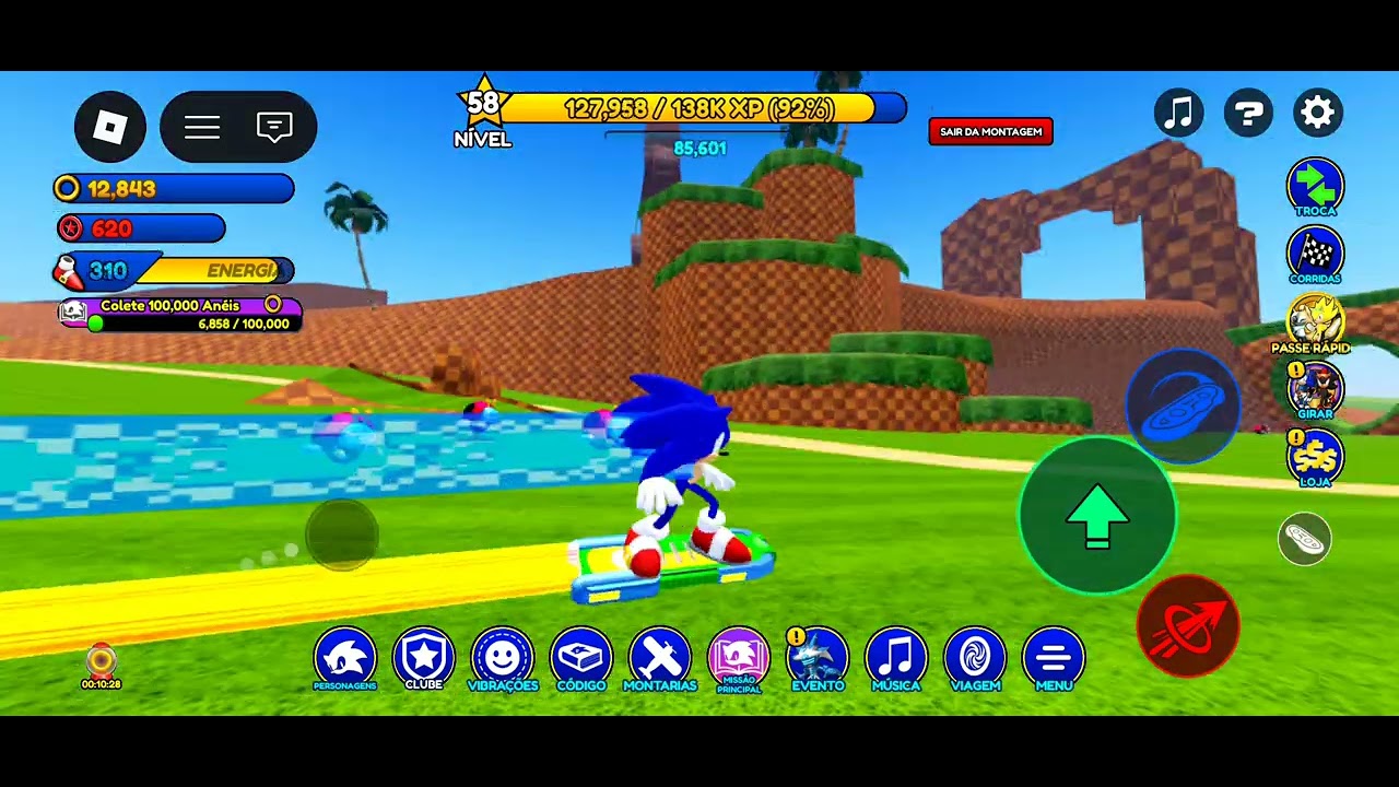 Eu jogando Sonic simuleitor