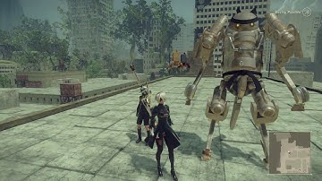 lvl 16 vs Black Belt Father Servo Hard Mode - NieR Automata