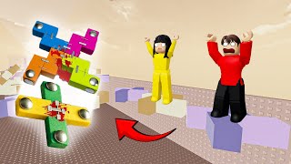 Yuta Mio and Baby Celine Play Spinning Top Eraser in the Tower | ROBLOX
