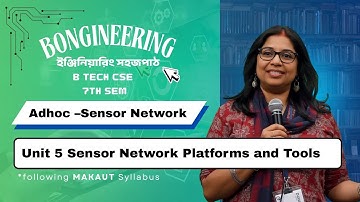 CSE 7th Sem | Adhoc –Sensor Network | Unit 5 Sensor Network Platforms and Tools | Bengali