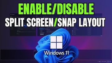 How To Turn Off/On Snap Layout/Split Screen | Disable or Enable Split Screen Option in Windows 11