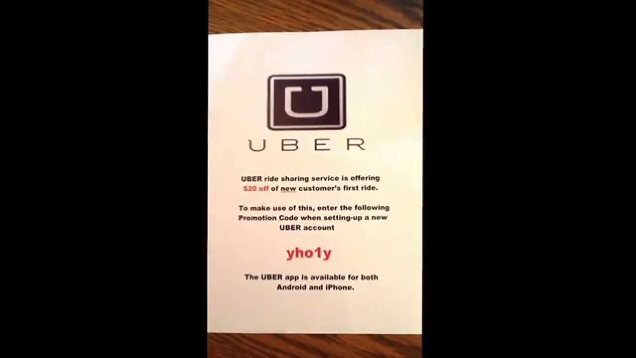 20 Uber Promo Code, First Time Riders Coupon YouTube