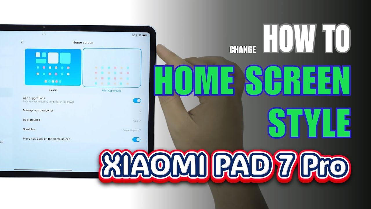 How to change Home Screen style on Xiaomi Pad 7 Pro - YouTube