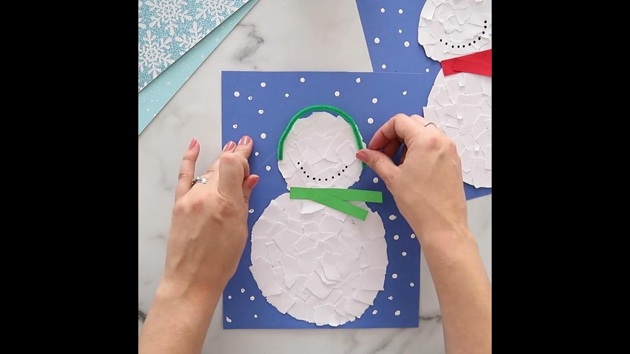 Paper Melted Snowman Craft for Kids - Made To Be A Momma