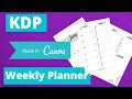 Creating An Undated Weekly Planner For Kdp Publishing In Canva |  6x9 Planner with Bleed