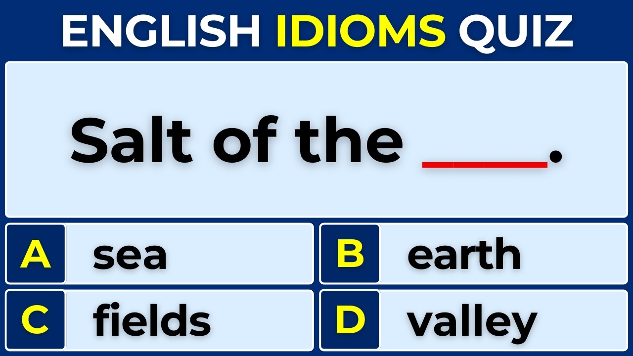 English Idioms Quiz Challenge