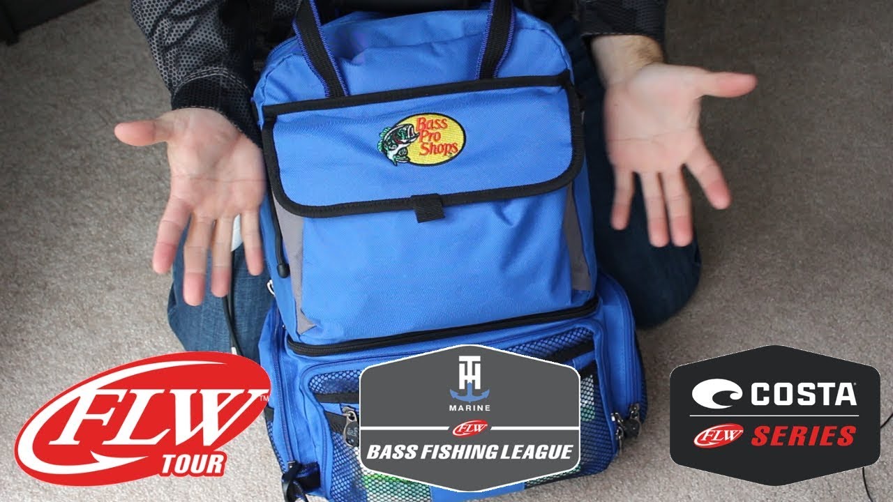 Blue Bass Pro Shops Tackle Box Backpack Top Bag Only Fishing Backpack