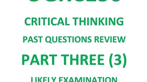UGRC150 - PASCO REVIEW PART THREE (3 ) 60 CRITICAL THINKING QUESTIONS SOLVING