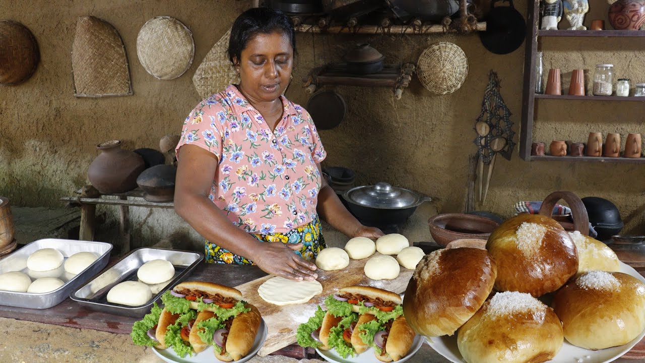 Mushroom Submarine Buns 🥖Shall we make these buns at home for tea time?  village kitchen recipe