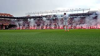 Sparta - Plzeň 26.5. 2024 Letná - pyro po obvodu stadionu 🏆🏆🟦🟨🟥