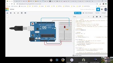 Simulação no Tinkercad Botao e Led