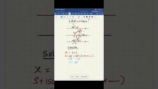 Find x in Parallel Lines | Transversal Angle Geometry Problem Explained.