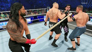 WWE 2K23 Roman Reigns Brock Lesnar & John Cena Vs Dominik Finn Balor & Damian Priest screenshot 1