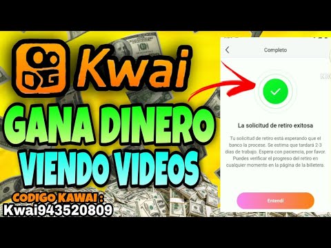 KWAI la NUEVA APP PARA GANAR DINERO viendo videos que SI PAGA