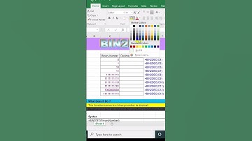 How to used bin2dec formula #viravideo #cupcut #excelformula #itprotips