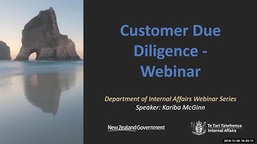 Customer Due Diligence Webinar