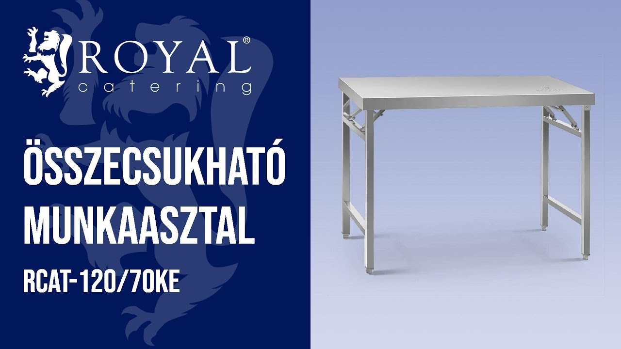 Royal Catering Arbeitsschrank RCAT-120/50-WTP Edelstahl 120x50 Cm, 390 Kg Tragkraft, Schiebetüren, Hygienisch & Stabil Für Profiküchen