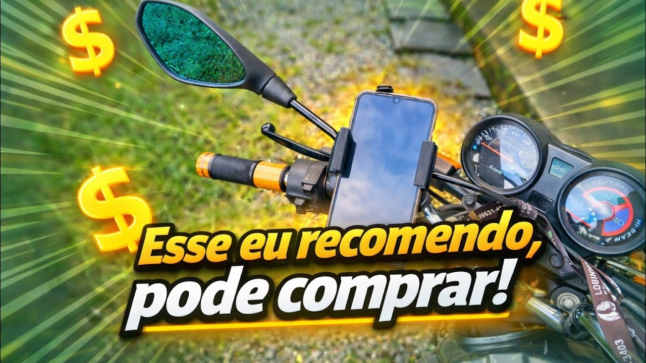 Comprei um Suporte de ferro para celular pra nossa Moto!