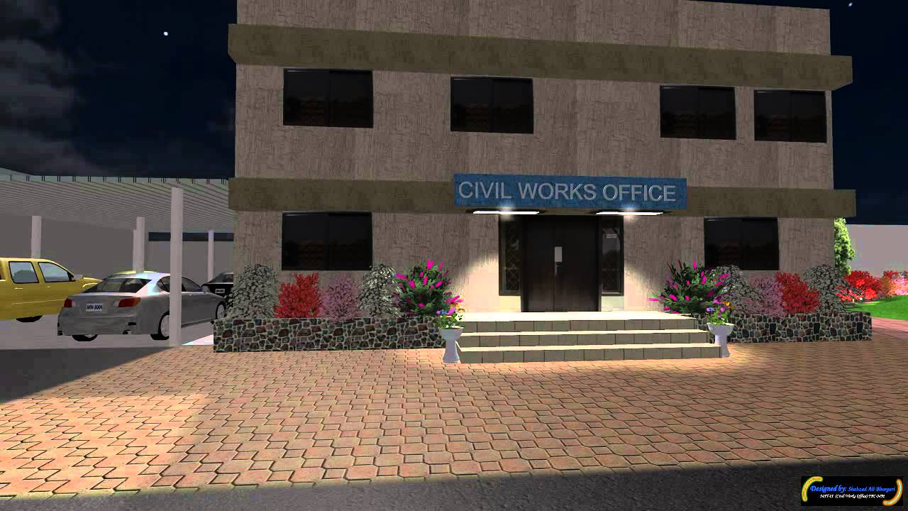 CWO OFFICE FAUJI FERTILIZER COMPANY LIMITED MIRPUR MATHELO (FFCMM) NIGHT  VIEW IN 3D