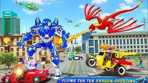 Tuk Tuk Rickshaw Dragon Robot Transform Robot Game Falcon Gamerz Gameplay