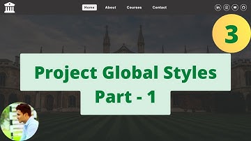 Venella Project Global Styles Part - 1 | Html Css JavaScript Project #html #css #javascript - Ep3