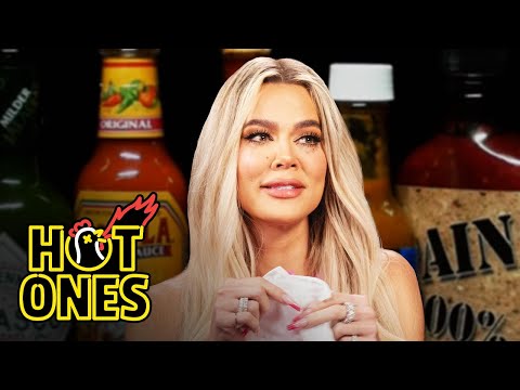 Khloé Kardashian Holds Back Tears While Eating Spicy Wings | Hot Ones | First We Feast