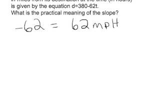 Slope intercept form practical meaning 1