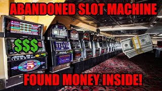 FOUND ABANDONED CASINO SLOT MACHINE WITH MONEY! Finding Money Breaking Into Abandoned Slot Machine!!