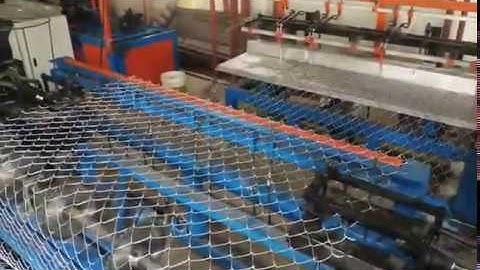 automatic chain link fence making machine working video