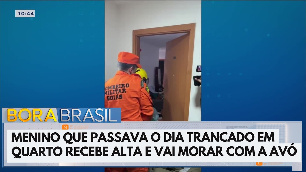 Menino que passava o dia trancado em quarto recebe alta e vai morar com a avó