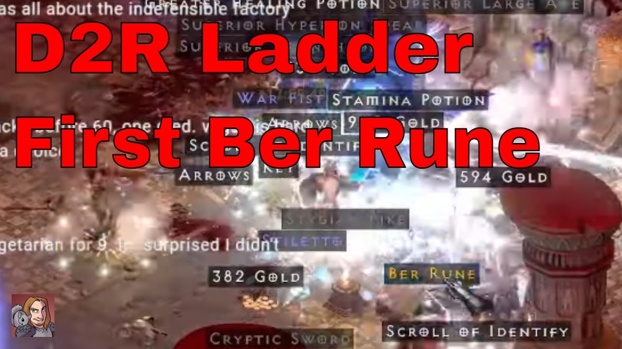 D2R Ladder First Kinship Ber Rune & Chains Of Honor YouTube