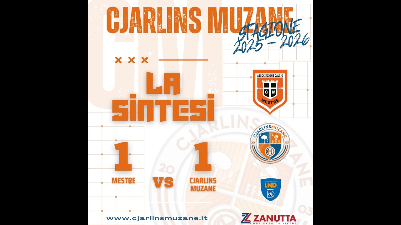 LA SINTESI DI MESTRE-CJARLINS MUZANE