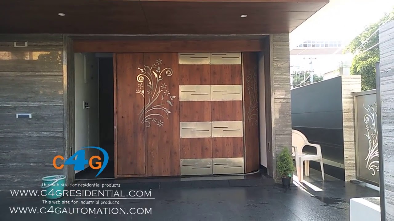 Remote Control Side Sliding Sectional Garage Door India / Latest Modern Stainless Steel Wood Gates
