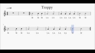 Troppy. Notes Si-La. Partitura I Playback Per A Flauta Amb Reforç Visual.