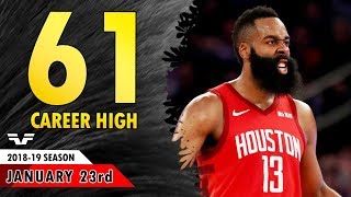 James Harden CAREER-HIGH 61 Points In New York - 2019.01.23