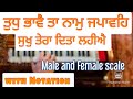 Learn very easy shabad  sukh tera ditta lahiye  male  female scale 