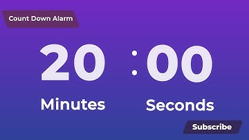 20 Minutes Timer Count Down Alarm Clock | 1200 Seconds