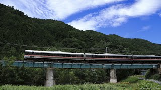 383系 特急しなの10号 第三奈良井川橋梁通過！