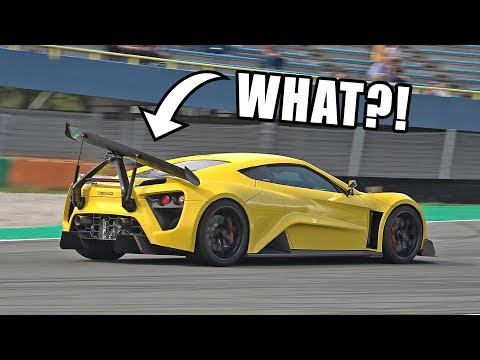 1100HP Zenvo TSR Going FLATOUT on Track with INSANE Active Rear Wing!