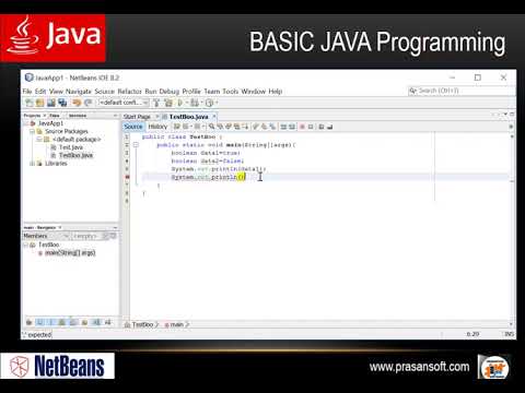 JAVA 028 ตัวอย่างโปรแกรมข้อมูลชนิด boolean